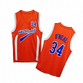 Uncle Drew Harlem Buckets 34 Shaquille O'Neal Orange Movie Basketball Jersey,baseball caps,new era cap wholesale,wholesale hats